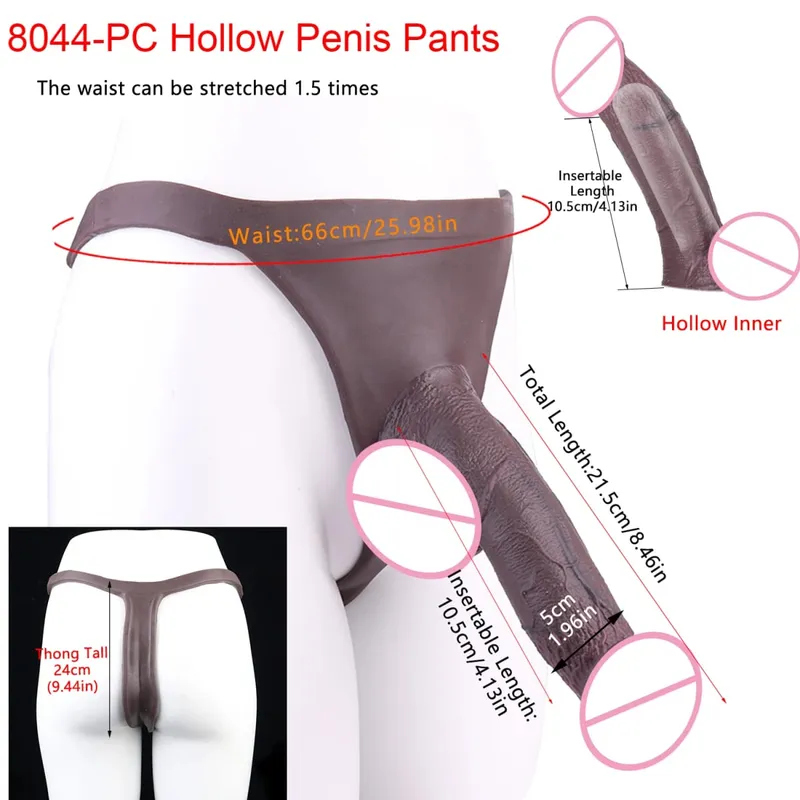 Wearable Extra Large Penis Sleeve Silicon Soft Hollow Penis Panties High-Grade Adult Intimate Toys For Men Adult 18+ Tools — image 30