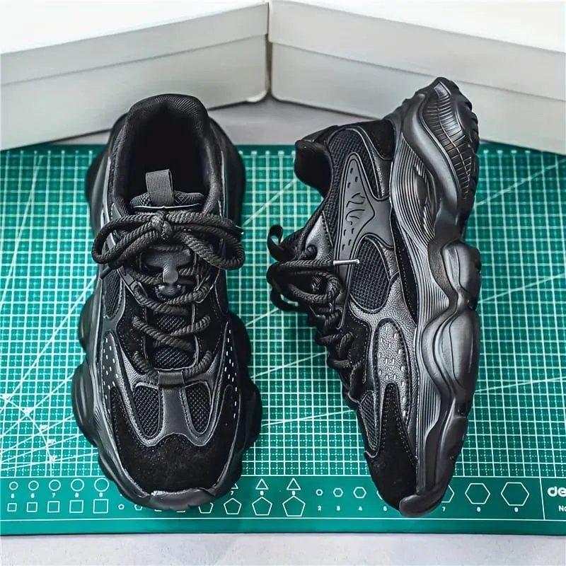 Spring and Autumn Trend Thick Soled Versatile Casual Shoes New Comfortable Dad Shoes for Men's Outdoor Travel