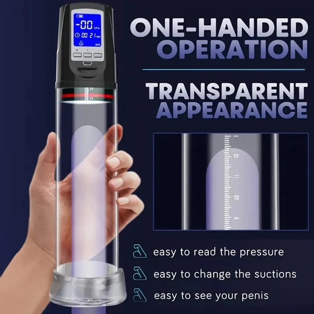 Automatic Penis Pump Suction Vacuum Male Masturbation Penis Extender Dick Erection Enhancement Trainer Adults Sex Toys — image 2