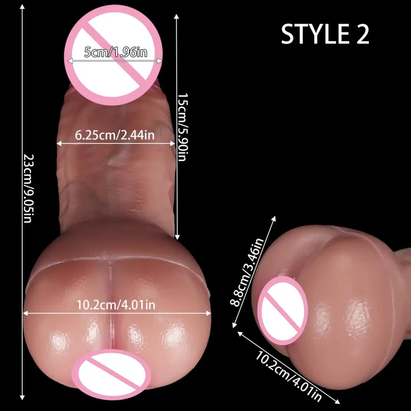 Bagong Makatotohanang Dildo Penis Pussy Extender Penis Sleeve Anal Vagina Stimulator para sa Mga Lalaki Lalaki Masturbesyon Sex Toys para sa Mag-asawang Bakla — image 8