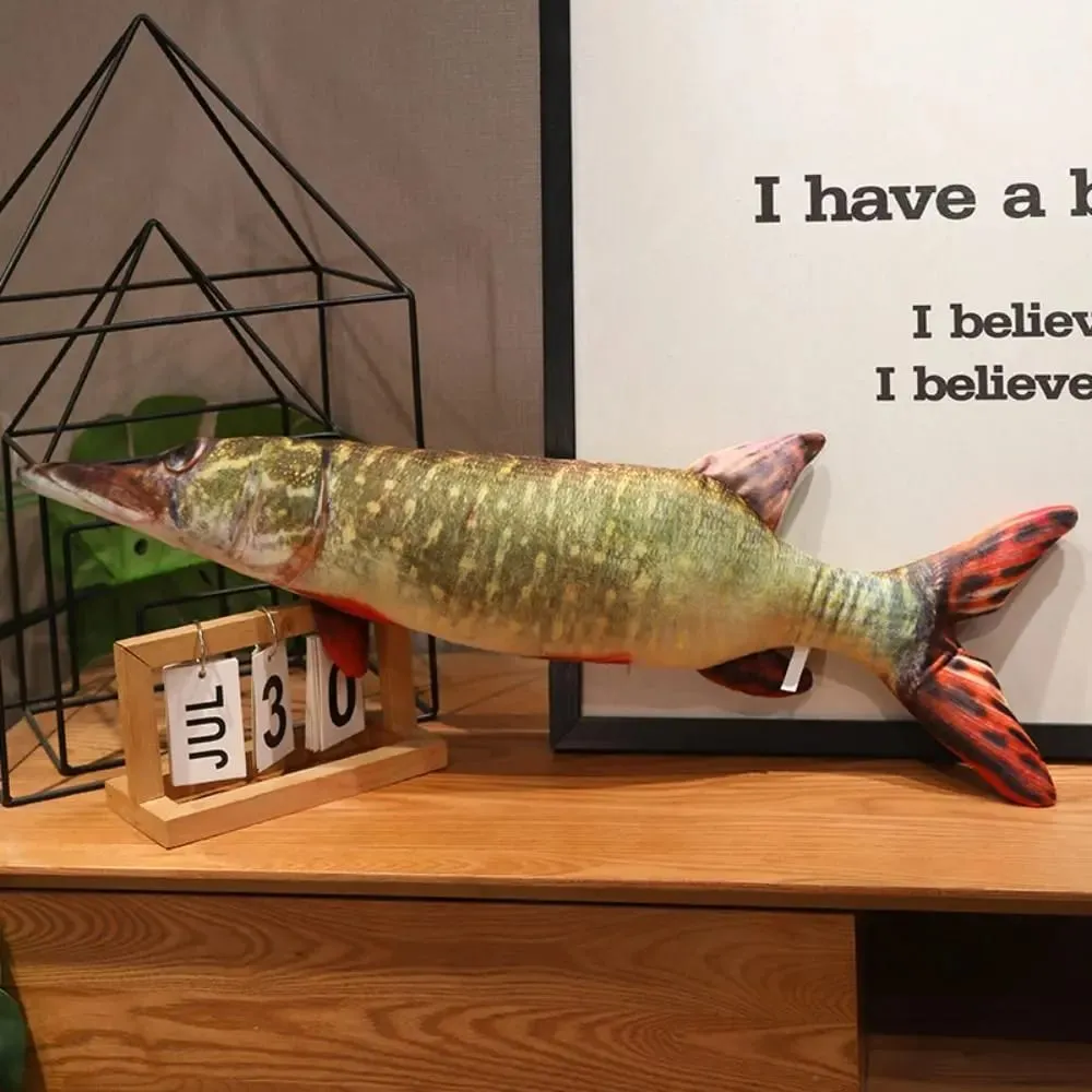 Perch Simulation Fish Plush Pillow Grouper Stuffed Cartoon Fish Plush Toy Lovely PP Cotton Fish Anime Pillow Dolls — image 4