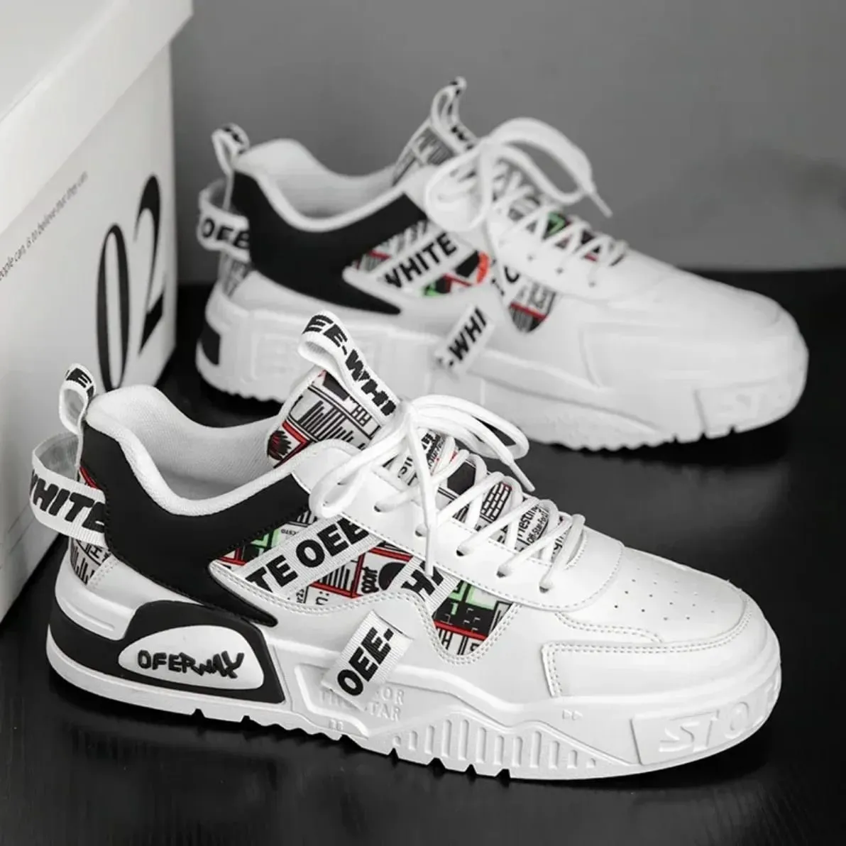 New Skateboard Mens Shoes Summer Sneakers Leather Casual Fashion Outdoor Running Sports Hiking Tennis Platform Designer Luxury — image 4
