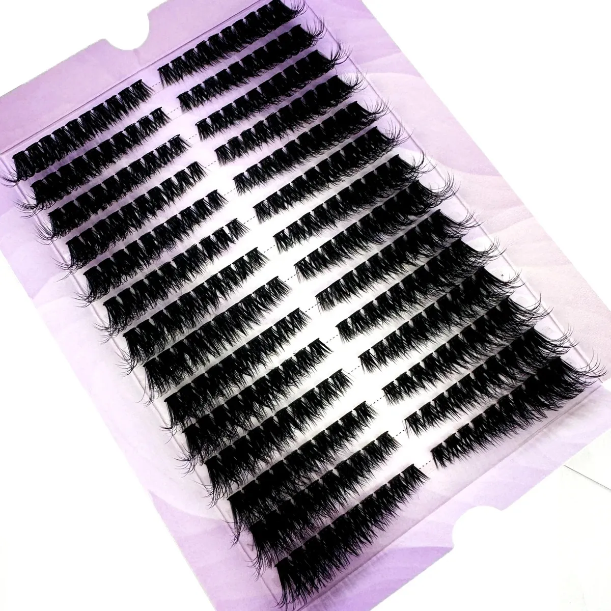 14 Rows Large Capacity Individual Lash Clusters DIY 50D/80D/100D Handmade Fluffy Volume False Eyelashes Cat Eye Lash Extension — image 4