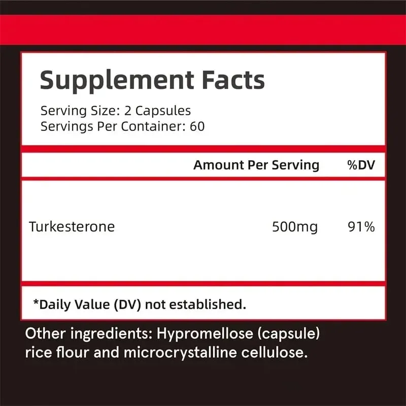 Turkesterone Supplement - Supports Muscle Mass Bone Health & Post-Workout Recovery Maintains Muscle Health — image 3