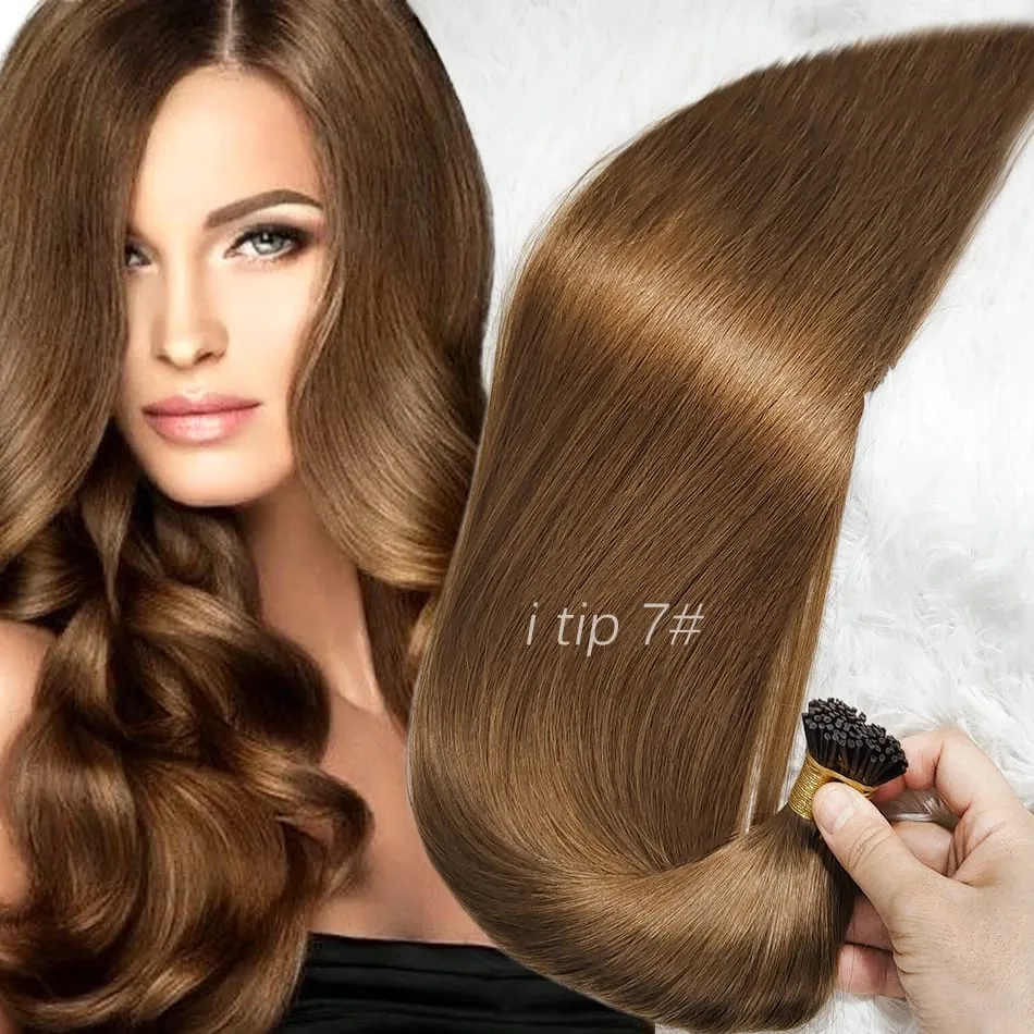 I Tip Human Hair Extensions 50g Straight Fusion Hair 30Inch Keratin Capsule Original Real Natural Hair Blonde Color — image 13