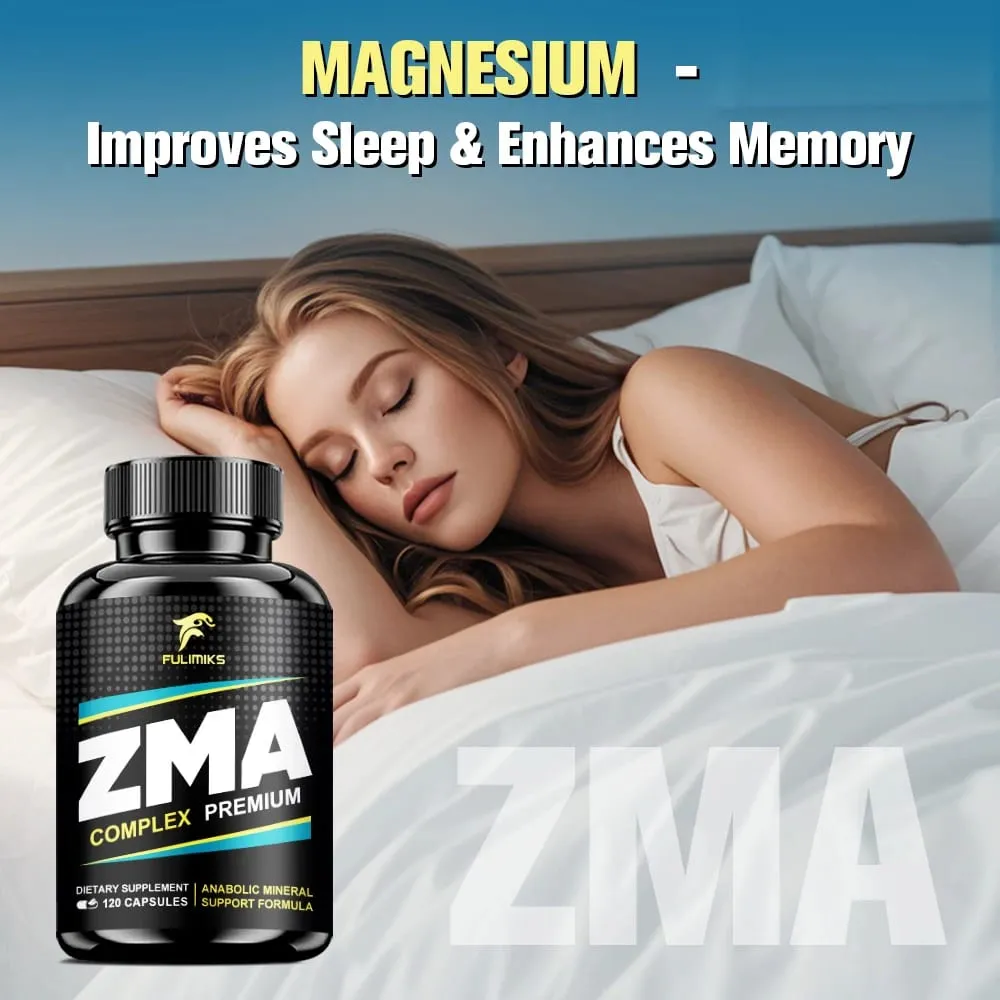 ZMA Supplements Capsules with Zinc Magnesium Vitamin B-6 Support Energy Overall Health Joint Suitable for Men & Women