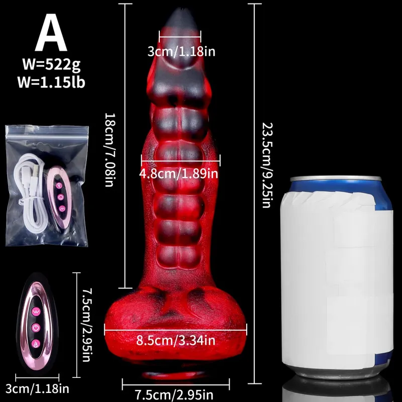 Big Telescopic Dildo Sex Toy Vibrator Dildo Remote Control Thrusting Vibration Penis Monster Dildos Vagina Anal G Spot Massager — image 11