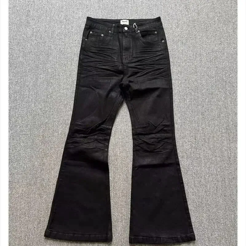 American High Street Vintage Wide-leg Jeans For Men Street Slim Flare Pants
