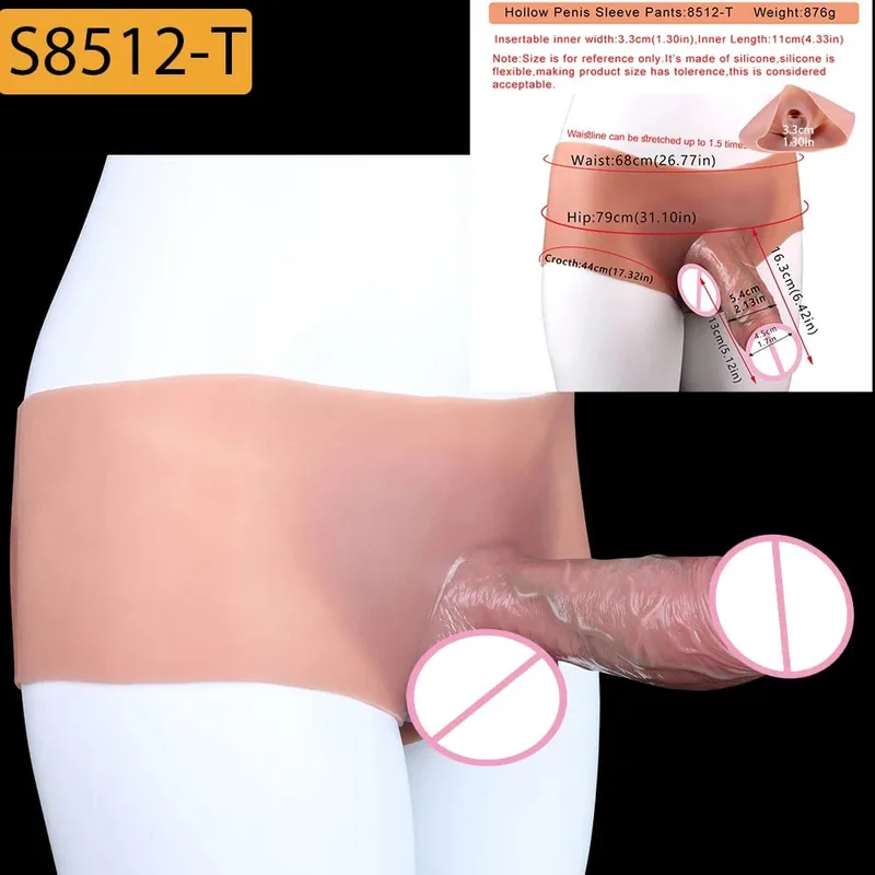 Strap-On Lifelike Penis Cover насадка на член Large Hollow DildoPants Intim vuxen sexleksak för par Sex — image 20