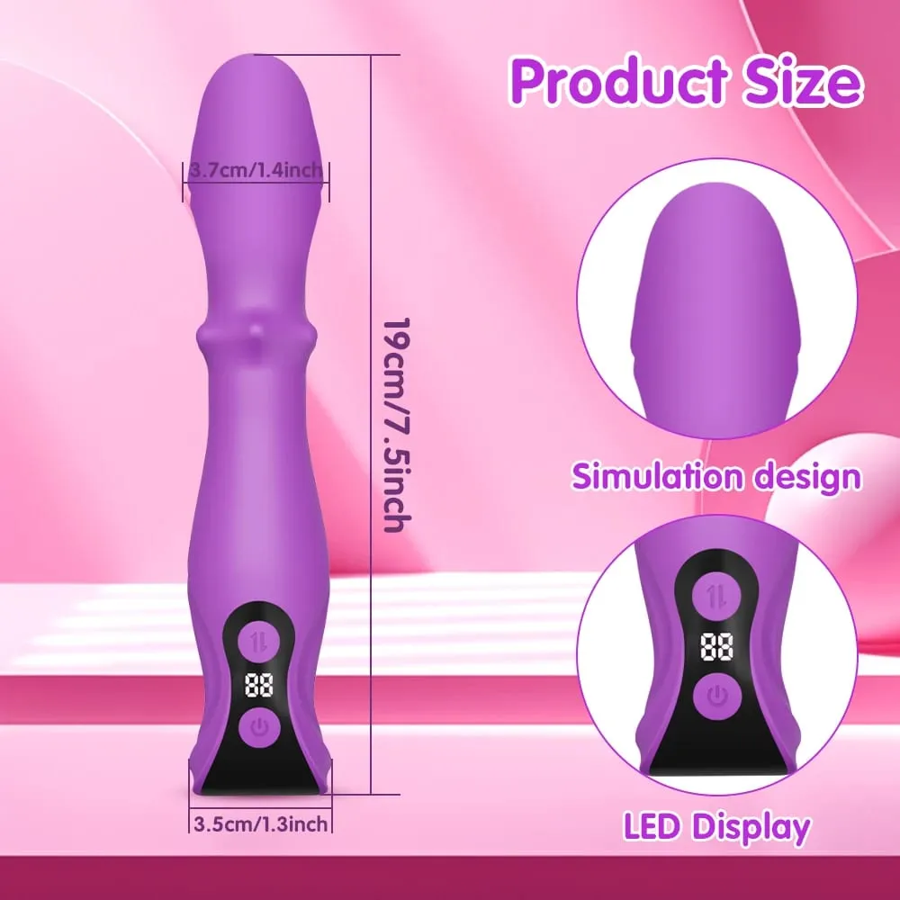Vibrador telescópico 3 em 1 para mulheres, estimulador de clitóris e ponto g, contas de impulso, masturbação feminina, brinquedos sexuais adultos — image 6