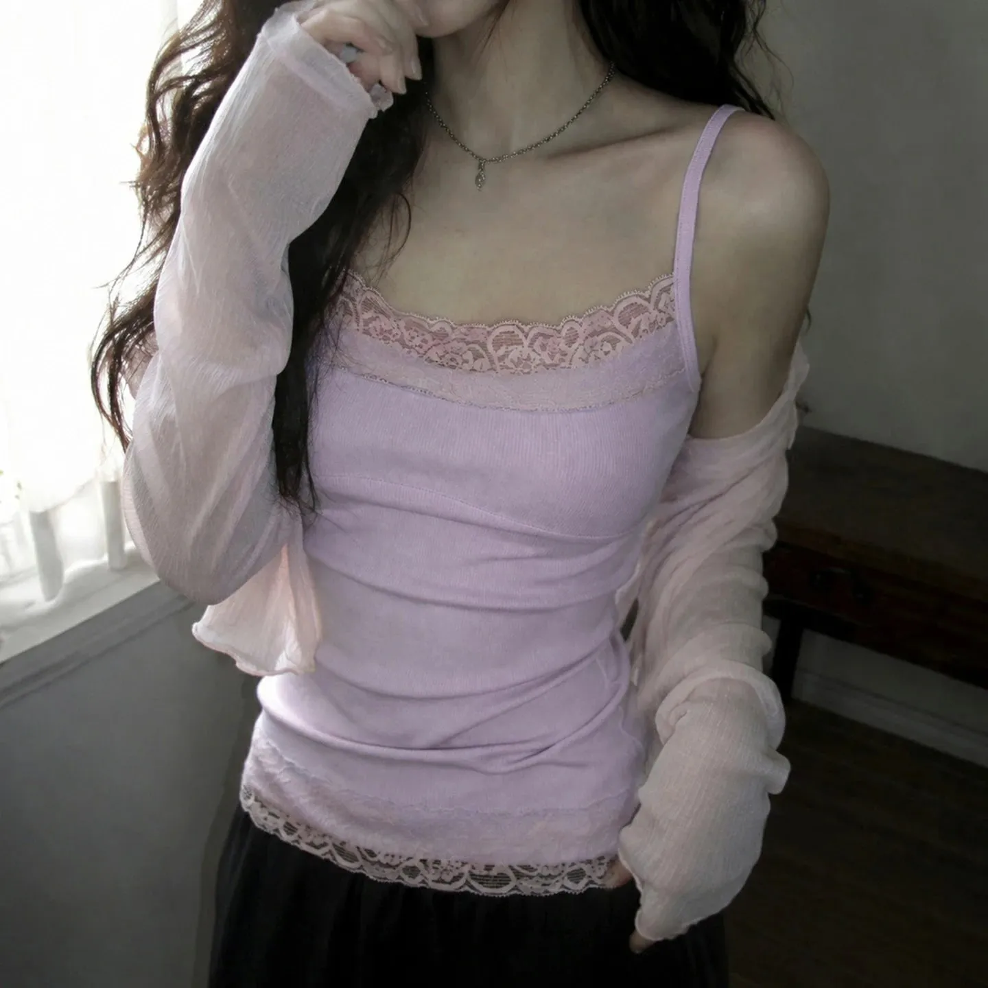 Sexy Lace Trim Patchwork Camisole For Women Y2K Summer Sleeveless Cami Tops Vacation Casual Clothes Coquette Tank 2026 — image 5