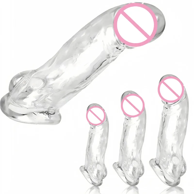 Penis Sleeve Extender Adult Sex Toy Cock Sleeve 3 Sukat Pennis Extender Penis Extension Time Sex Toy Pleasure Tools Mga Mag-asawa — image 1