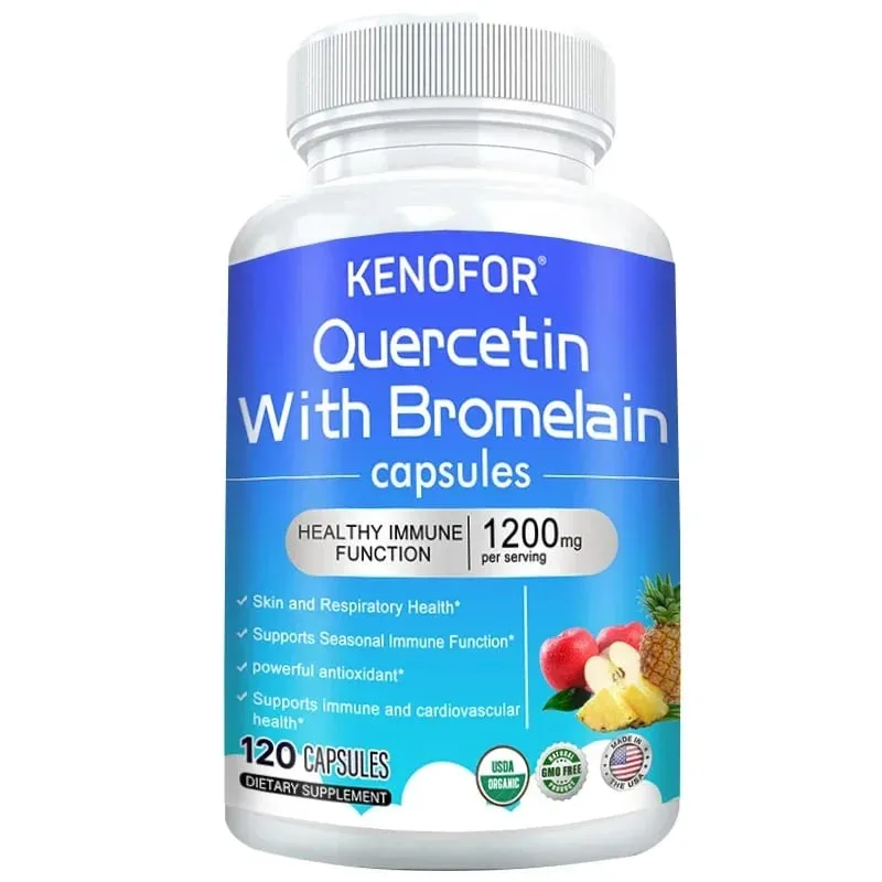 Quercetin Bromelain Capsules - Supports Immune Cardiovascular & Respiratory Health Antioxidant Supplements — image 9