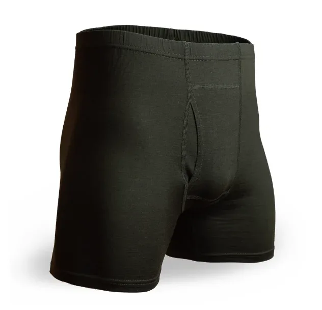 Men Merino Wool Long Drop Boxer Brief 100% Merino Wool Men Underwear Base Layer 240G Men Sports Underpants Fitness Breathable