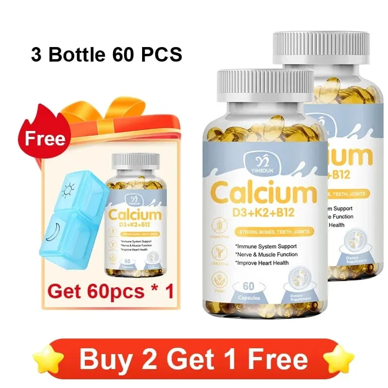 Premium Calcium D3 K2 B12 Capsules Supports Bones & Teeth Calcium Absorption Nerve Health Muscle Function & Vitality — image 9