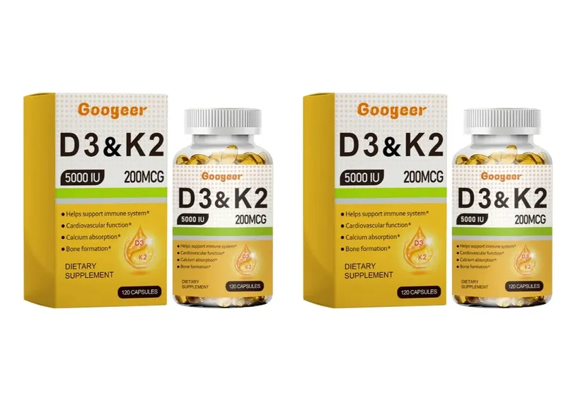 Googeer Vitamin D3 & K2 Capsules with Immune System Support and Bone Formation Support for Calcium Absorption 120 Capsules — image 8