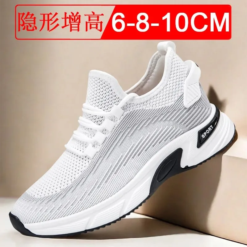 Elevator Shoes Invisible Heightening 8cm. Breathable Mesh Fabric Sports Shoes Heightening Inside for Men's Shoes Size 6cm — image 3