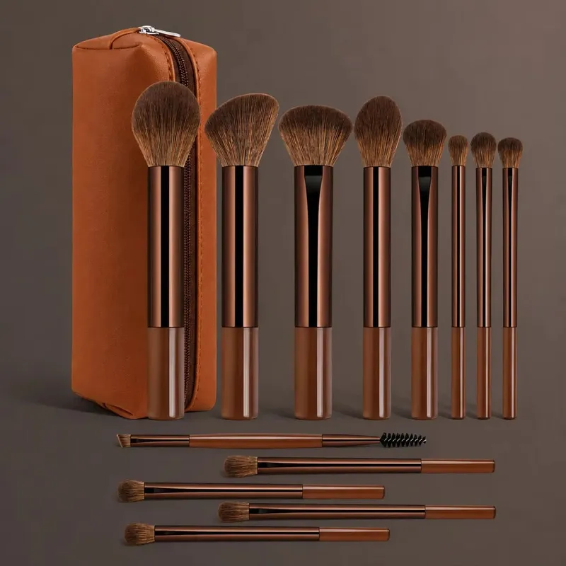 Brush Set Includes 14pcs Makeup Brushes + 1pc Makeup Bag + 2pcs Makeup Sponges Containing Foundation Brush Blush Brush — image 4