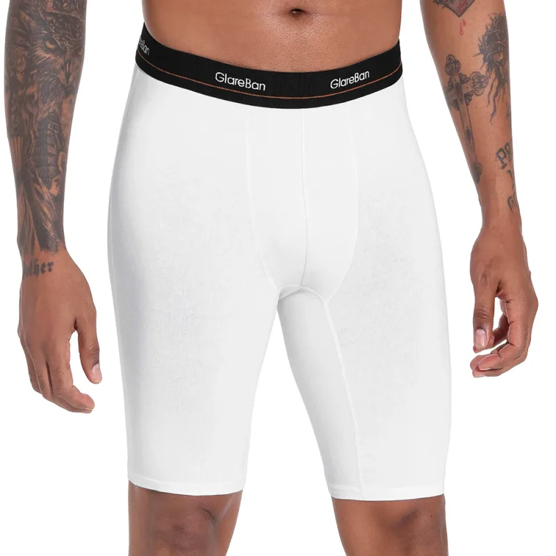 4pc Set Long leg White Cotton Boxer Men Underwear Male Brand Panties And Underpants For Homme Luxury Shorts Box Slip Briefs Soft