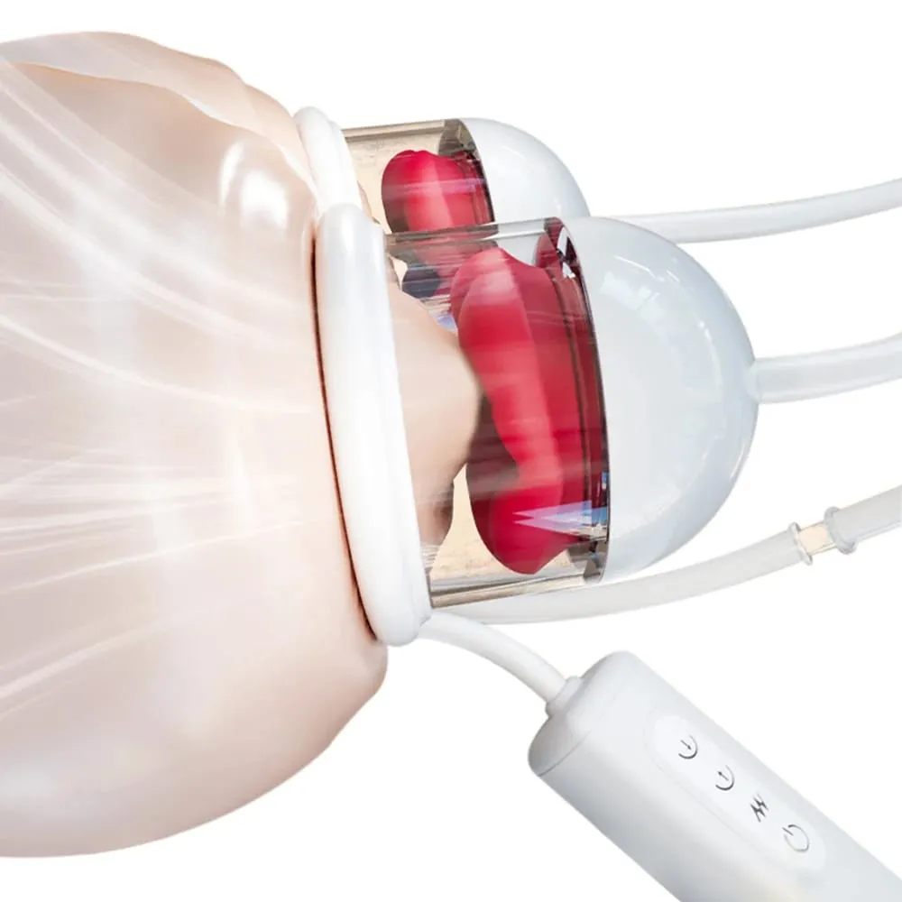 Portable Nipple Licking Sucking Vibrator Female Breast Massager Clitoral Bite Vibrating Sex Toys for Female Masturbation — image 3