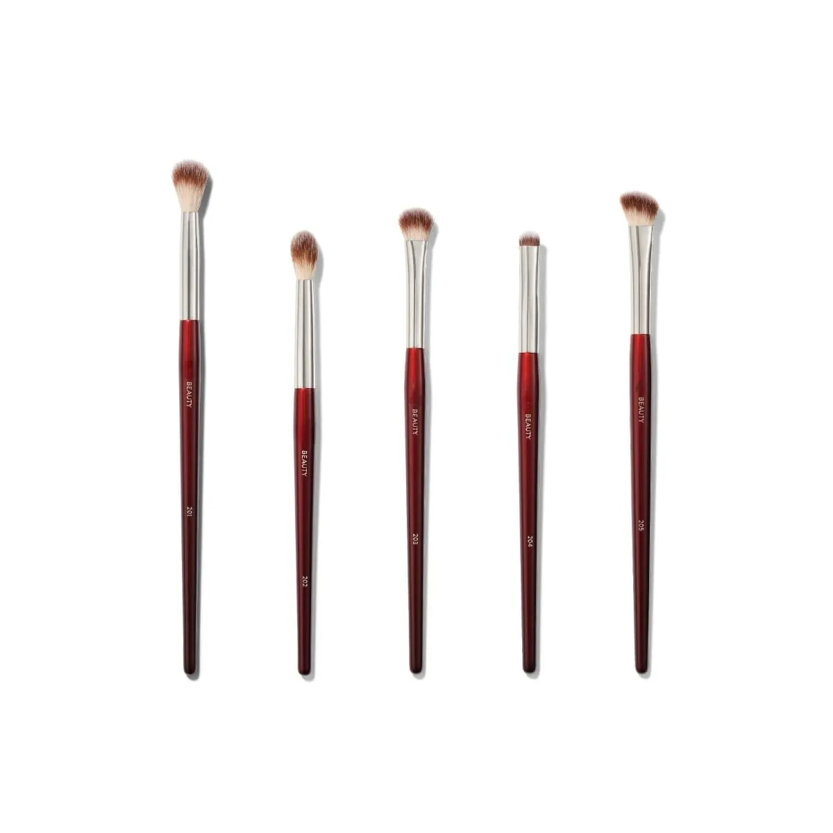 Essentials Eye Brush Set 5pcs Eyeshadow Makeup Brushes Kit with Box Red and Soft Synthetic Hair — image 3