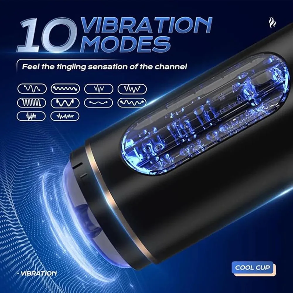 10 Frequency Male Vibration Masturbation Cup Intelligent Voice Interactive Aircraft Cup Penis Exercise Device Adult Sex Products — image 2