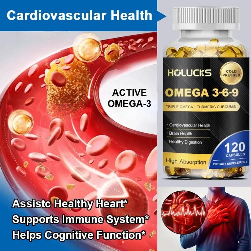 Omega 3-6-9 Fish Oil Capsules for Heart Brain Health & Healthy Digestion Cognitive Function Immune Support — image 5