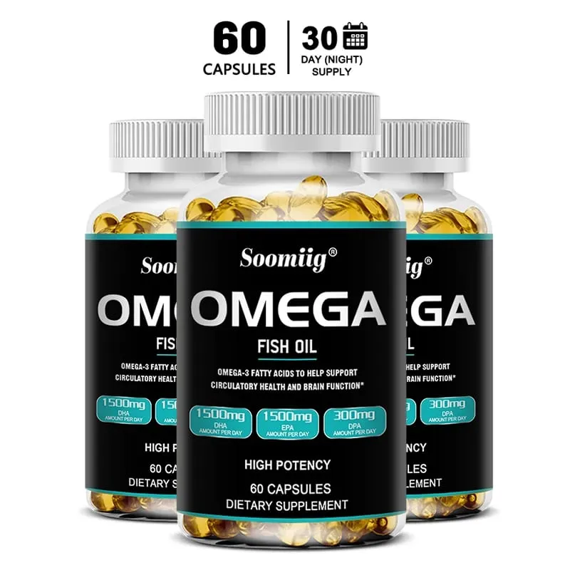 Omega 3 halolaj lágyzselé 3300 mg nagy hatékonyságú EPA-val és DHA-val Támogatja az energiát, a szívet, az ízületeket, a szem bőrét és az immunitást — image 10