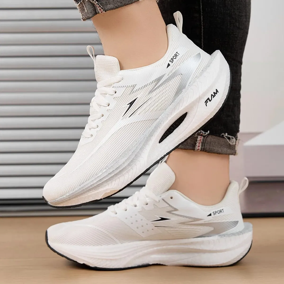 Men Sports Running Shoes Casual Marathon Breathable Lightweight Women's Comfortable Athletic Nonskid Walking Sneakers Outdoors — image 7