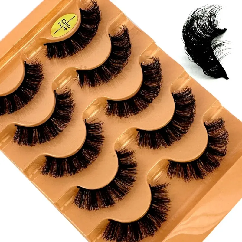 Fluffy Lashes Mink False EyelashesThick Cat Eye Makeup Long Natural Volume 3d Eyelashes Extension Wholesale Mink Eyelashes — image 12