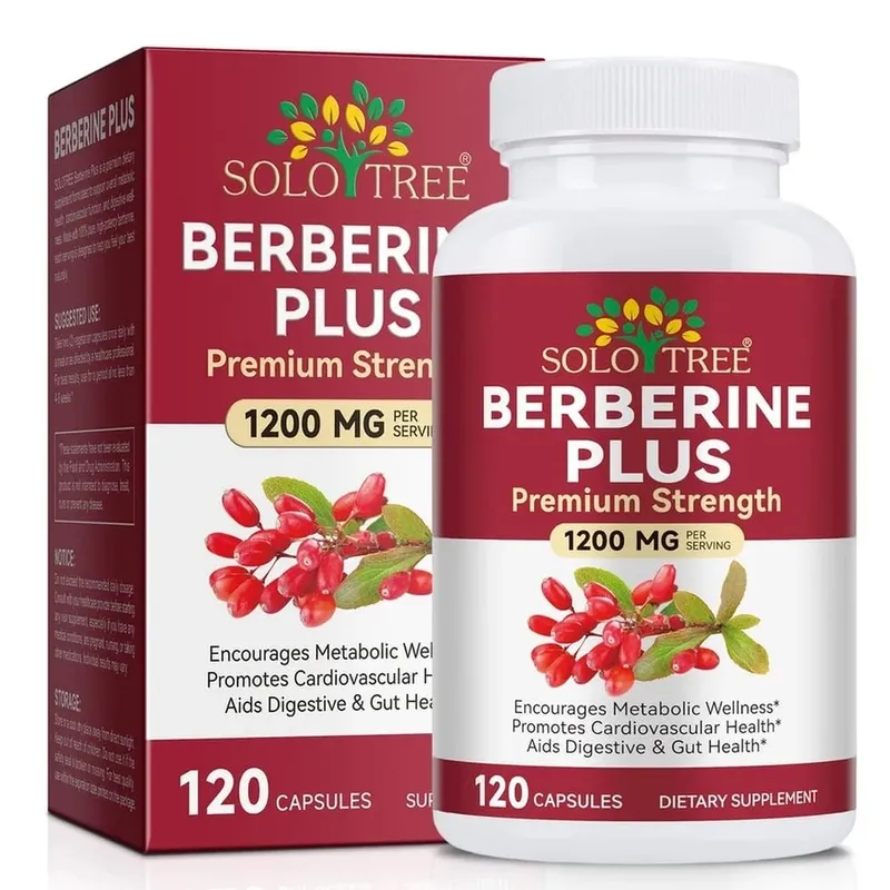 Berberine Plus Kapsler 1200mg Berberin HCl Metabolisme og fordøjelsessystemets tarmsundhed 120 kapsler