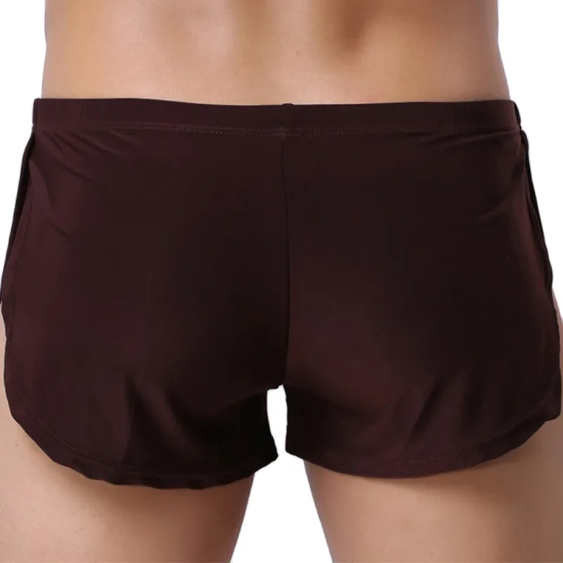 Männliche Höschen Unterwäsche Boxer Atmungsaktive Männer Boxer Pyjamas Side Split Unterhose Cueca Homem Shorts Nachtwäsche