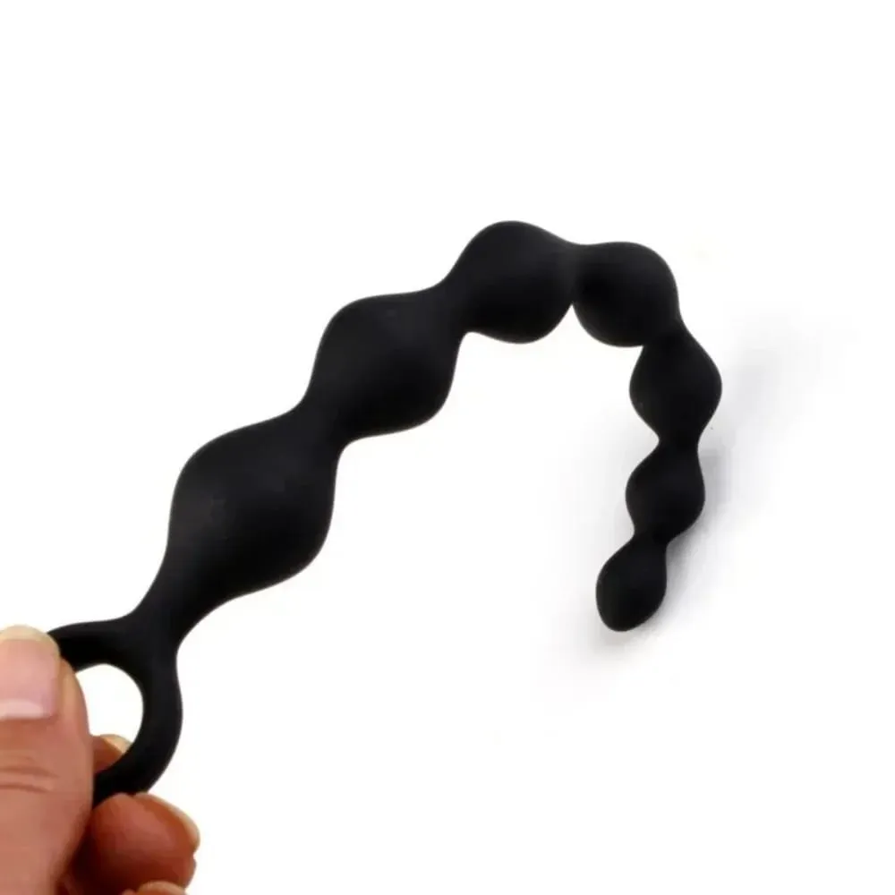 20CM Silicone Anal Beads Prostate Stimulator Ball Butt Plug With Pull Ring Adult Sex Toy for Women Men Couples Gay Flirt Product — image 3