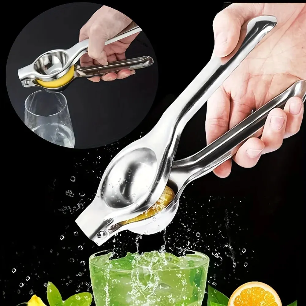 1pc Stainless Steel Lemon Juicer - Manual Efficient Juice Press Easy to Use for Home & Commercial Use Fits Various Fruits — image 5
