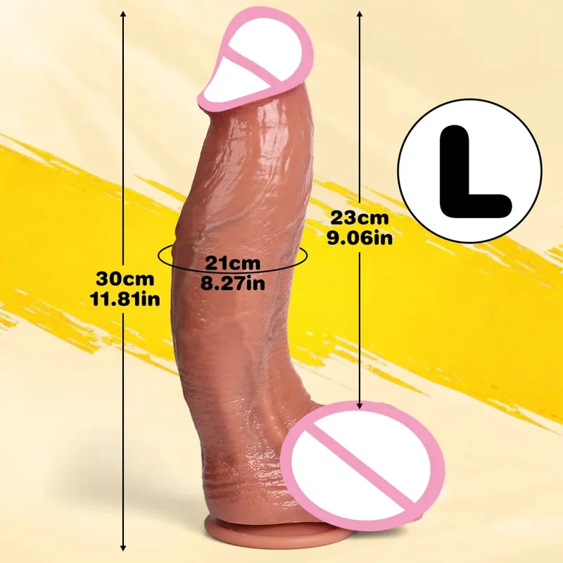 Bend Dildo Realistic סיליקון עבה פין עבה צעצועי מין למבוגרים לנשים אנאלי נרתיק אוננות דילדו עם כוס יניקה דיק לעיסוי — image 8