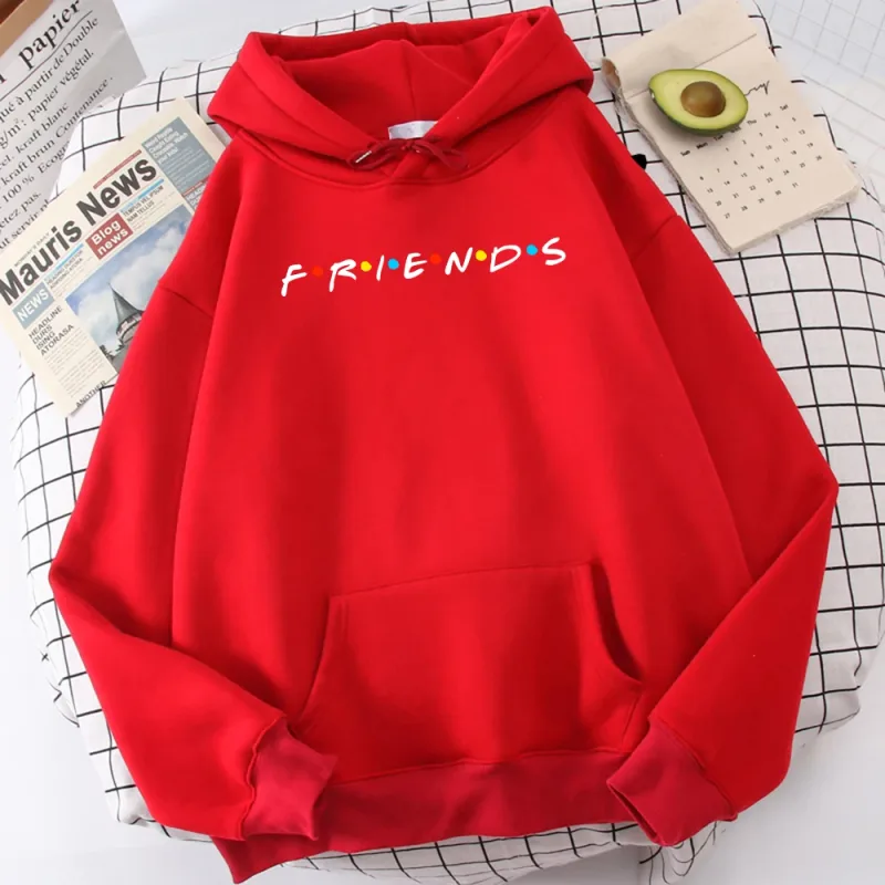 Sitcom Movie Friends Tryckt Luvtröja för män Koreansk fleecetröja Enkel Crewneck Hooded Street Oversize Höst Herrkläder — image 3