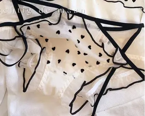 Japanese Mesh No-wire lace Underwear set Women's small breasts gather sexy pure desire sweet bra cute bra Panty SET TUSHY — image 9