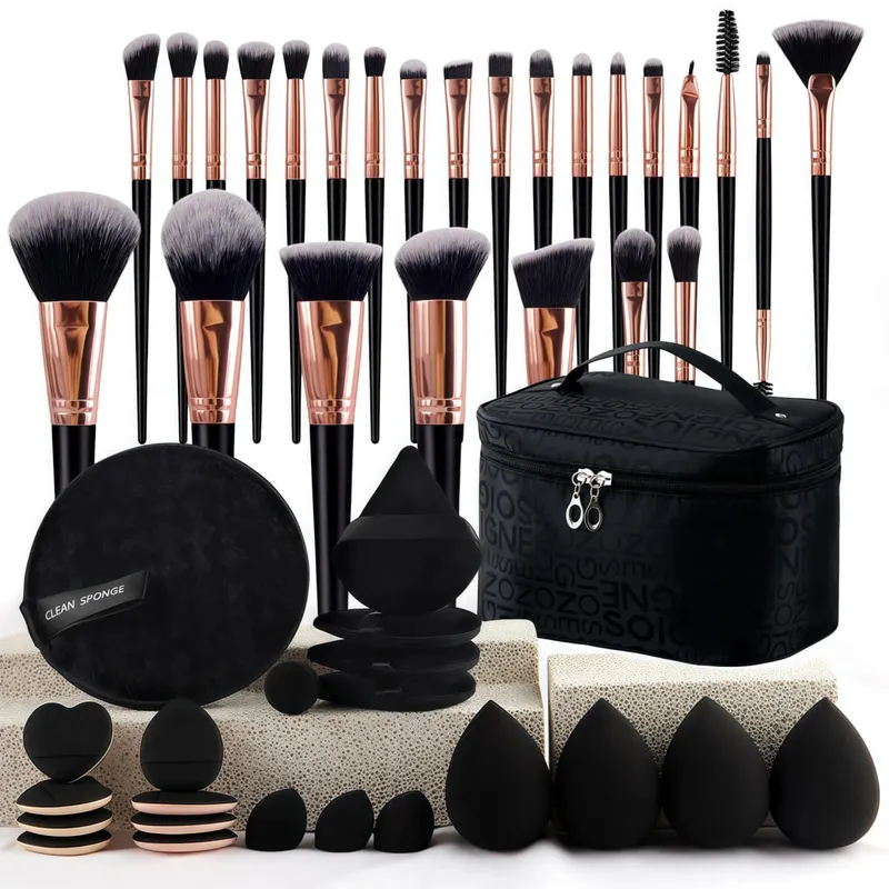 47Pcs Professional Makeup Brushes Set Beauty Tools Kit Portable Travel Cosmetic Bag Puff Toiletry Makeup Accessories Set — image 6
