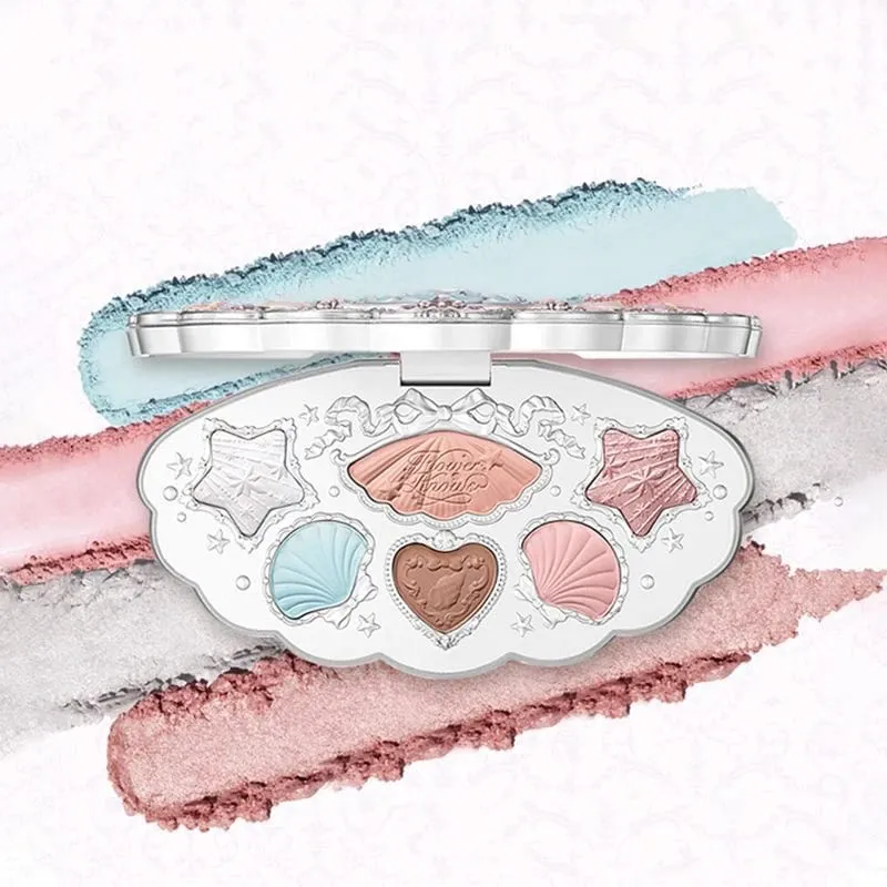Подарочный набор для макияжа Flowerknows Shell's Jewel, румяна для глаз, глазурь для губ, корректирующая пудра-праймер для женщин, полный комплект