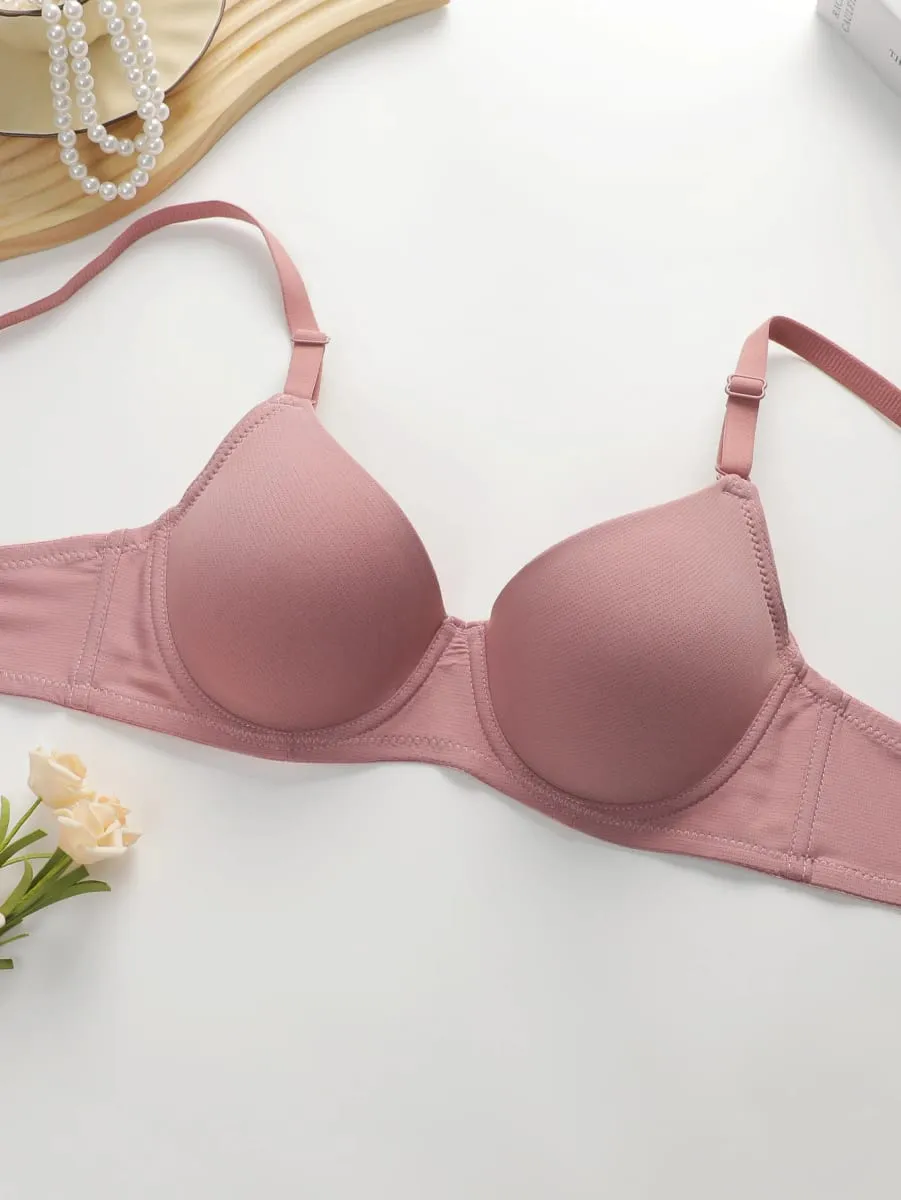 Conjunto de lingerie com arame sólido, roupa íntima, conjunto de calcinha feminina, sutiã push up com anel de aço, roupa íntima, terno — image 4