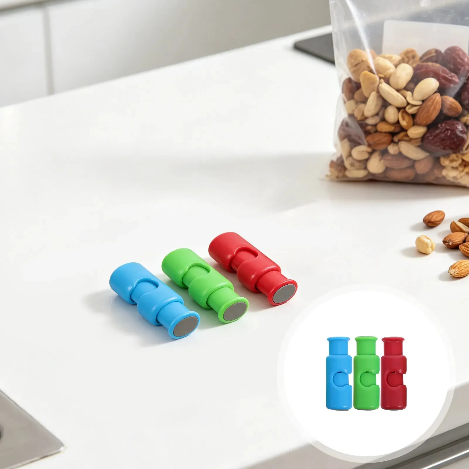 9/12pcs Food Seal Clips Multicolor Squeeze Lock Clips Airtight Bread Bag Sealer For Kitchen Fresh Food Storage Snack BagClosures