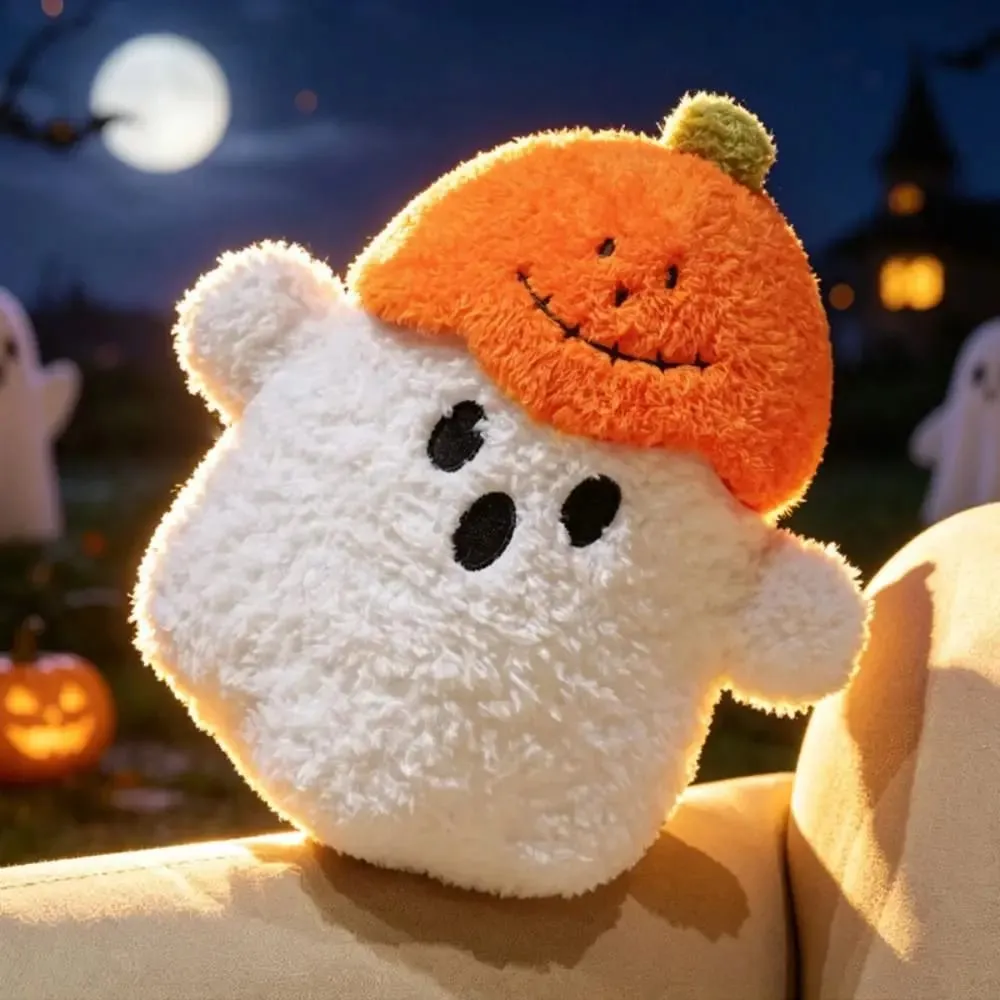 Cozy Ghost Decorative Cushion Hug Pillow Fabric PP Cotton Filling Pumpkin Pillow Ghost Halloween Theme — image 6