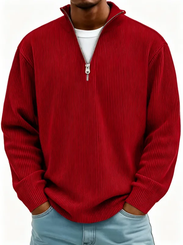 Panlalaking Autumn Winter Stand-Collar Zip-Up Sweatshirt Loose Long Sleeve Casual Daily Outdoor Fashion Trendy Panlalaking Panlabas na Kasuotan — image 14