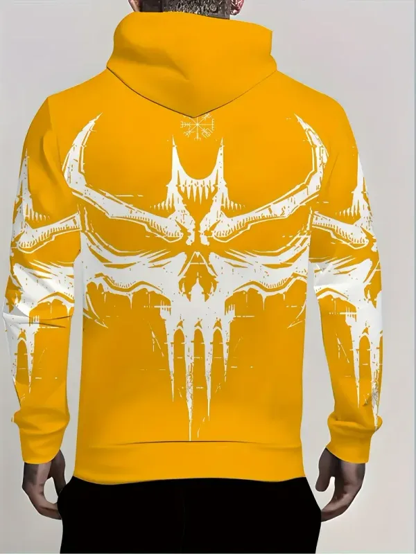 Gothic Bat 3D Print Luvtröjor för män Dam Street Style Sweatshirts Pullover Höst/Vinter Lös Casual Halloween träningsoverall — image 2