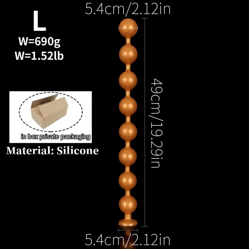 Super Mahabang Anal Beads Anal Plug Prostate Massage Malaking Butt Plug Vaginal Balls Anal Stimulation Pull Bead Dildo Deep Anal Sex Toys — image 11