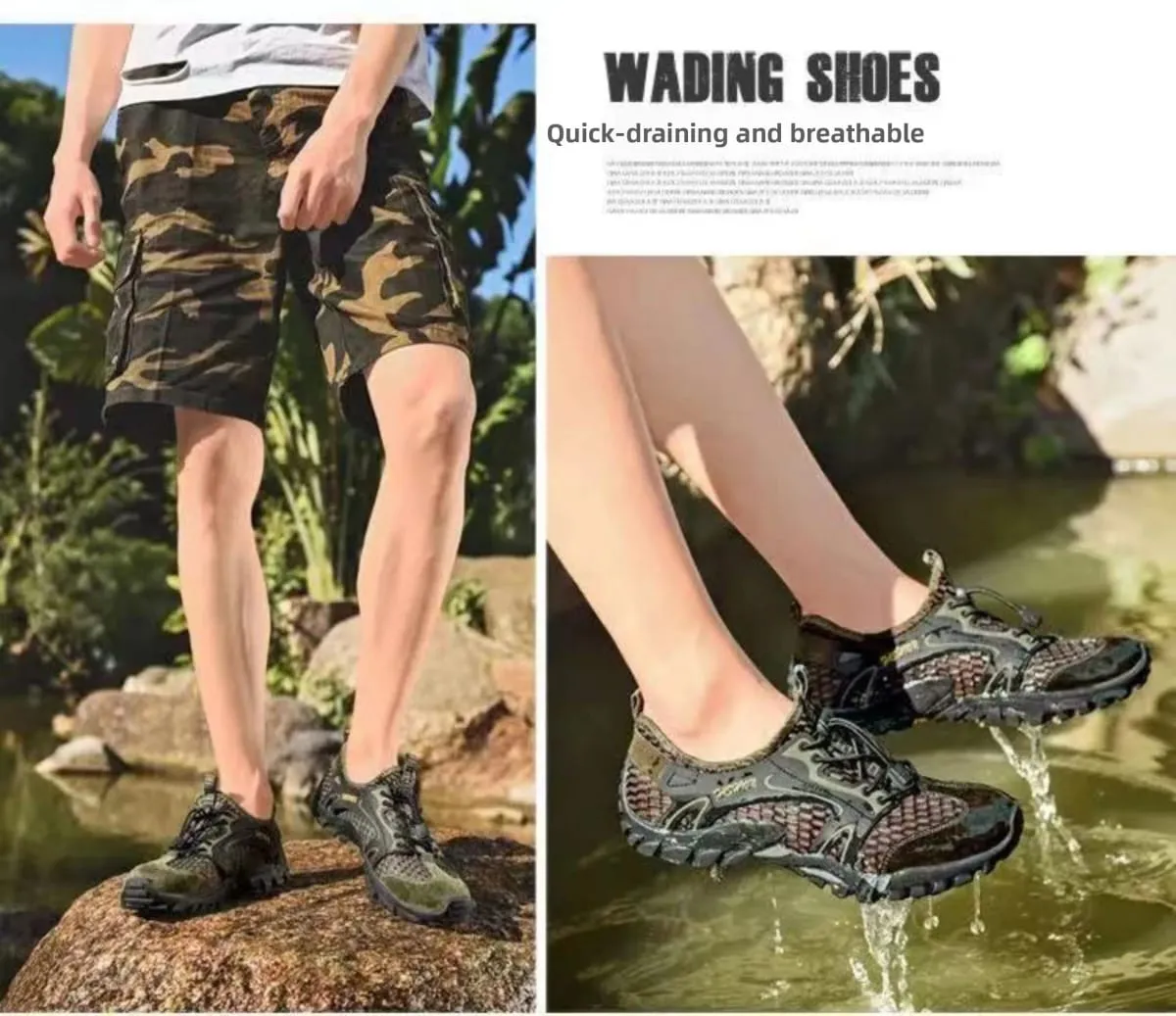 New 2026 Men's Summer Quick Dry Wading Shoes Two Way Casual Water Shoes Breathable Mesh Shoes for Outdoor And Leisure Activities — image 9