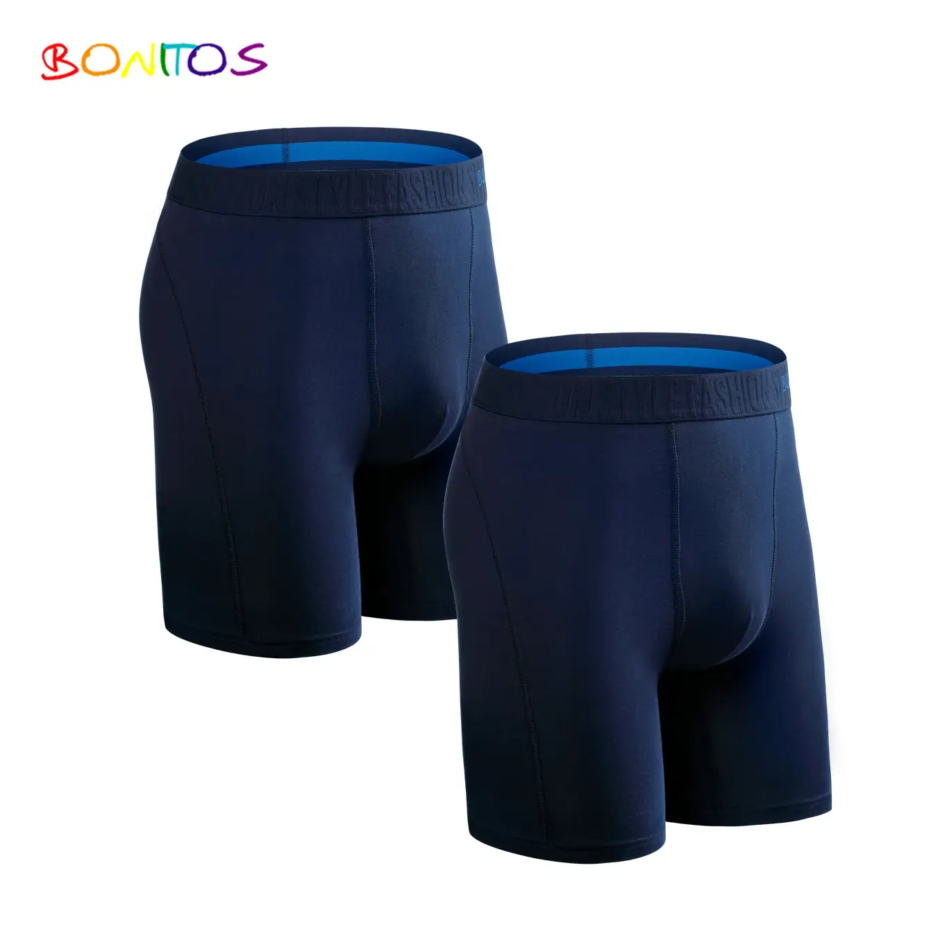 2 pçs pacote de perna longa boxer shorts homens calcinha kit homme boxershorts deslizamento roupa interior para homem algodão masculino sexy conjunto caixa ginásio — image 5
