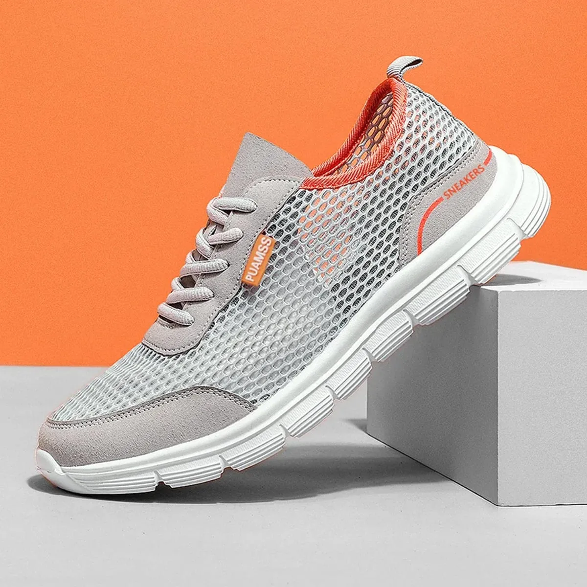 Men Casual Mesh Shoes Summer Breathable Everyday Walking Sneakers Lightweight Non Slip Driving Loafers — image 7