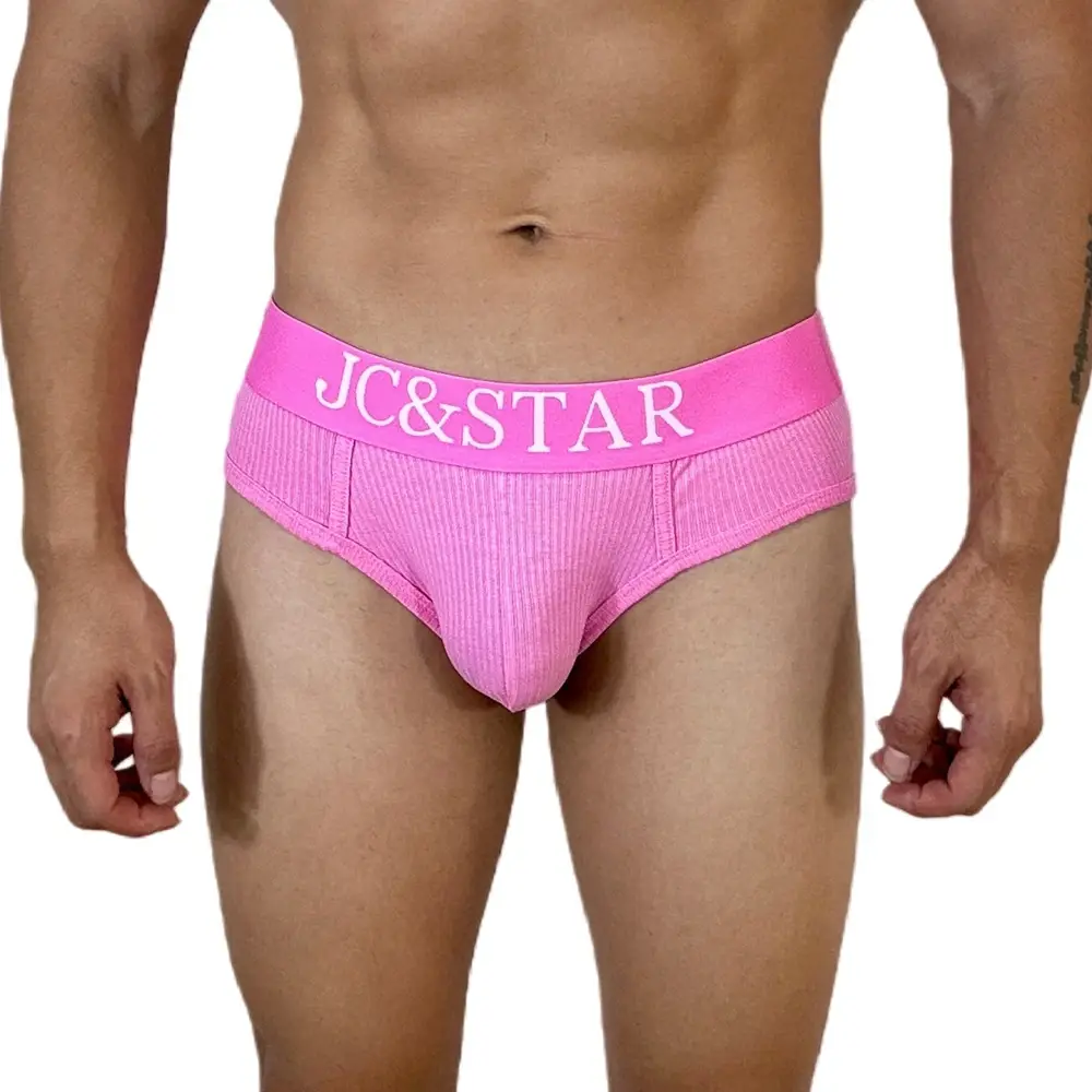 Cuecas masculinas atléticas com design de corte alto, cuecas de algodão com nervuras, conforto esportivo para homens, biquíni deslizante, tanga — image 3