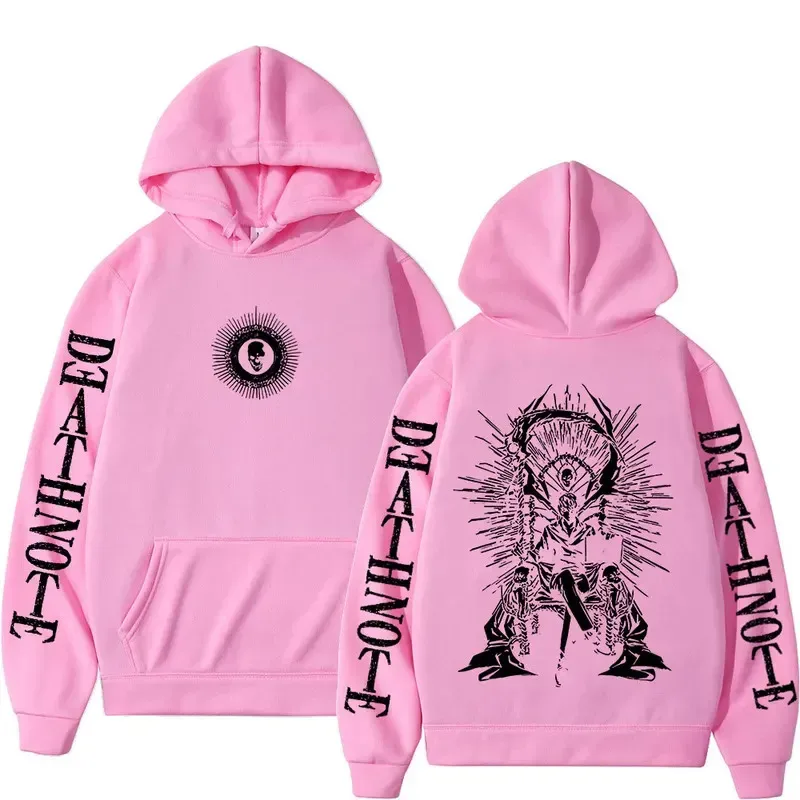 Y2K Anime Death Note Hoodies Yagami Light L·Lawliet Gothic Sweatshirt Men Women Clothing Fashion Long Sleeve Pullovers Streetwea — image 9